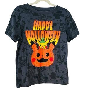 Pokemon Boys Kids Short Sleeve Pikachu Halloween Crewneck Graphic Tee. Small.